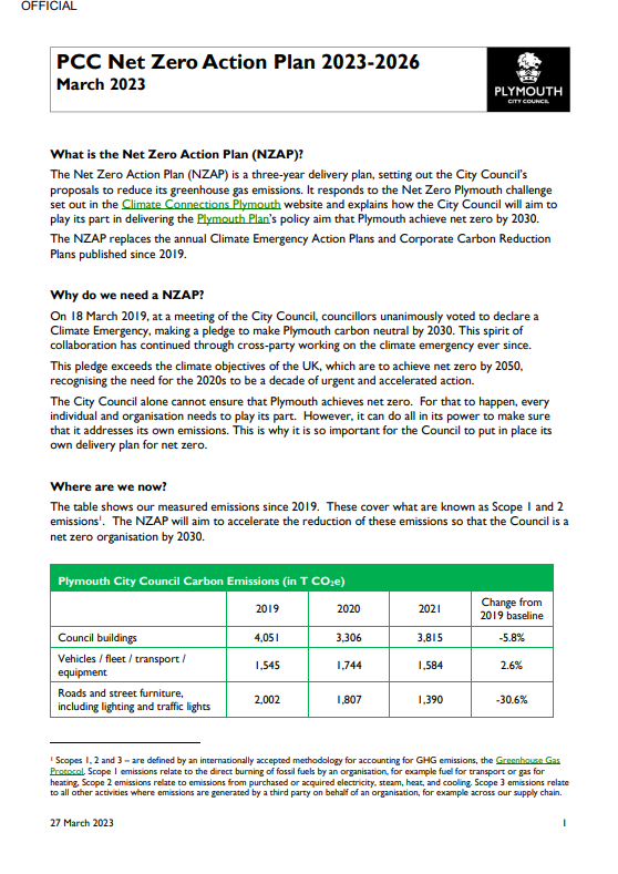 Net Zero Action Plan