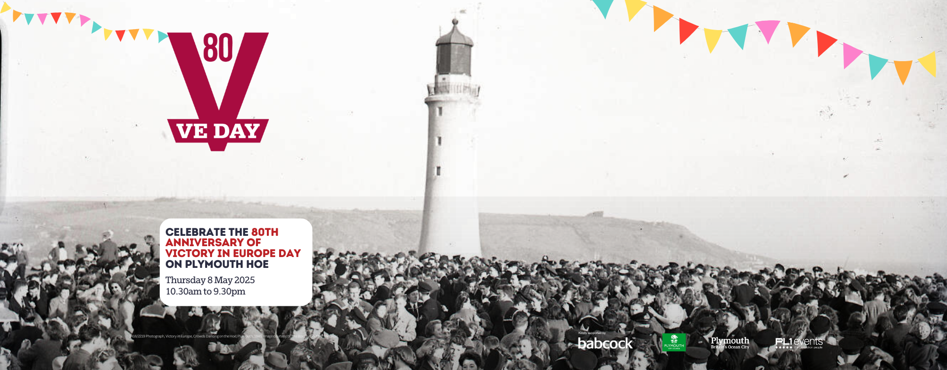 A photograph of Plymouth Hoe from VE Day 