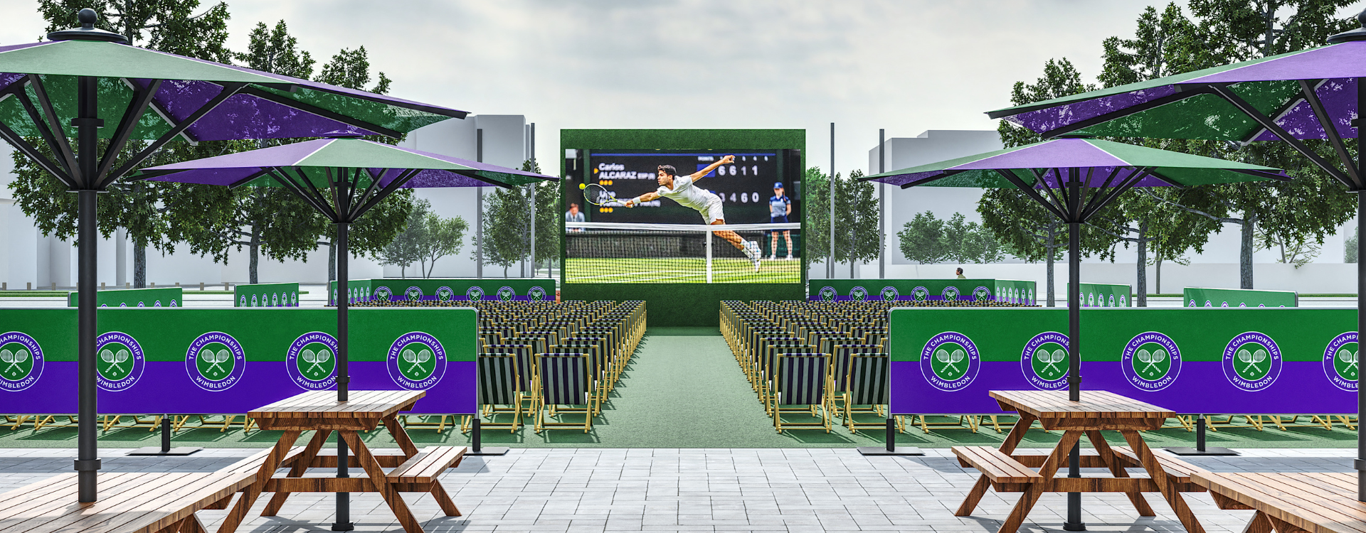 CGI of Wimbledon viewing area