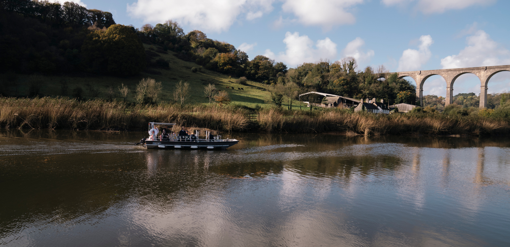Calstock ferry on the water 