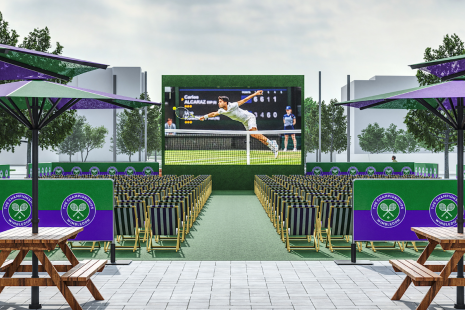 CGI of Wimbledon viewing area