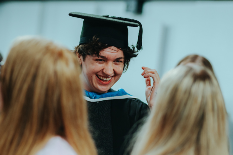 A person celebrating graduation 
