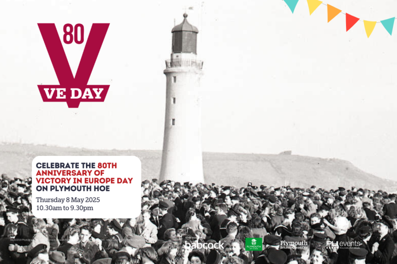 A photograph of Plymouth Hoe from VE Day 