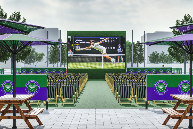 CGI of Wimbledon viewing area