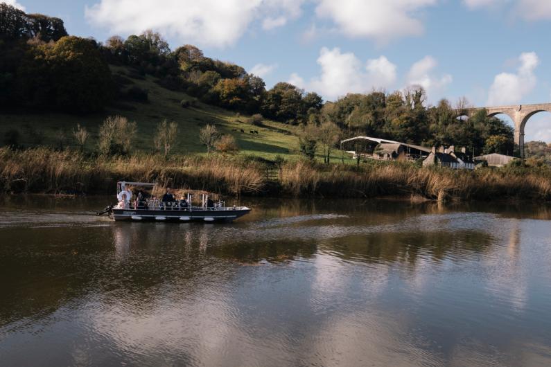 Calstock ferry on the water 